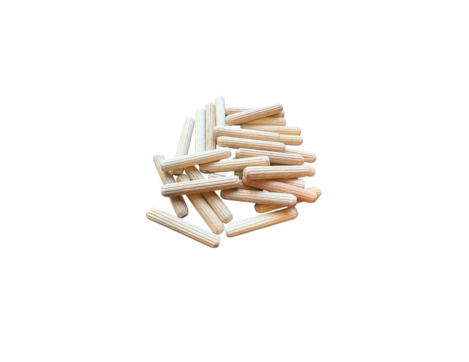 Wood Dowel Pins 3 inch x 1/2 inch Fluted for Furniture Woodworking and Home R...