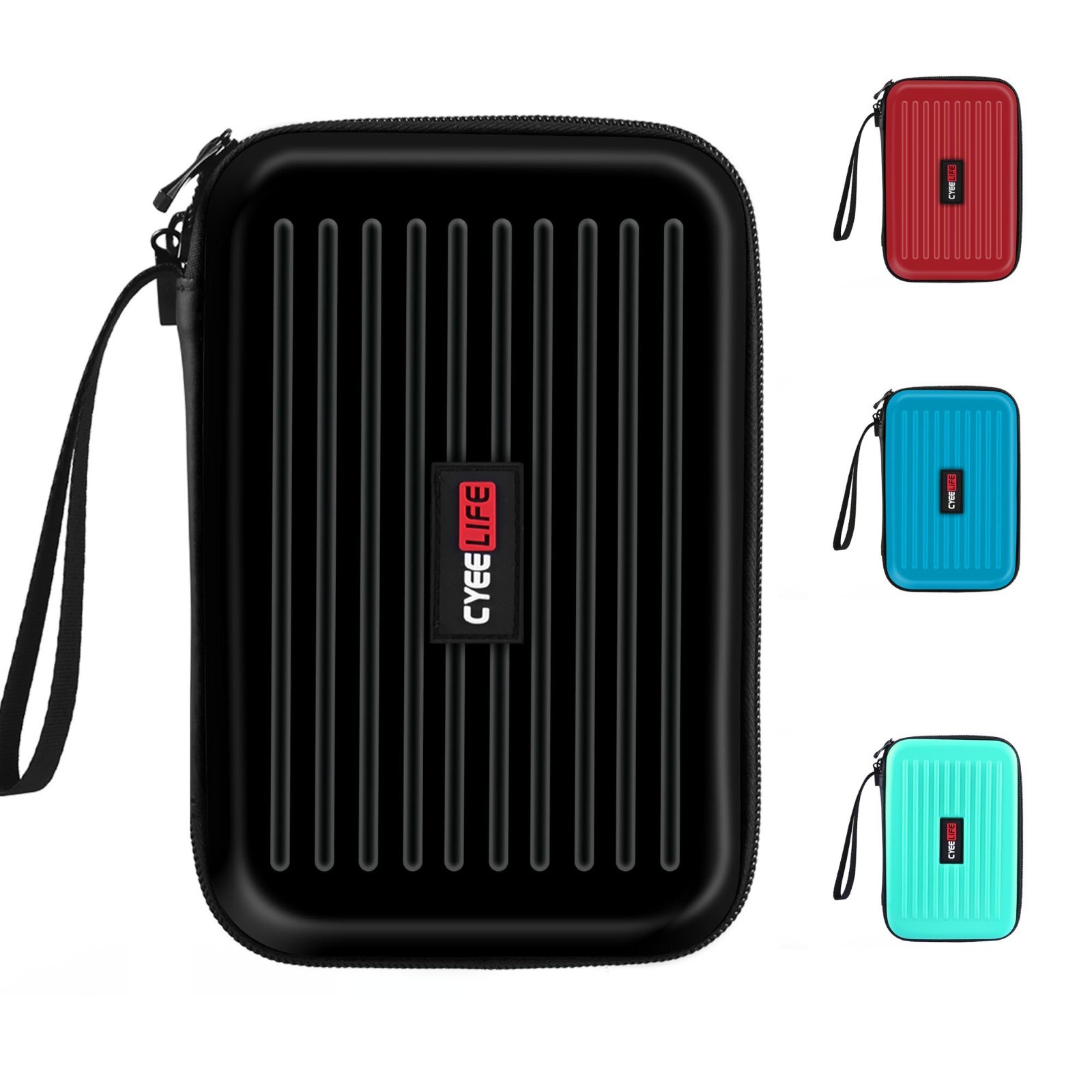 CyeeLife PU Dart Carry Case,Pro Wallet Carrying Holder,Black/Blue/Red/Green