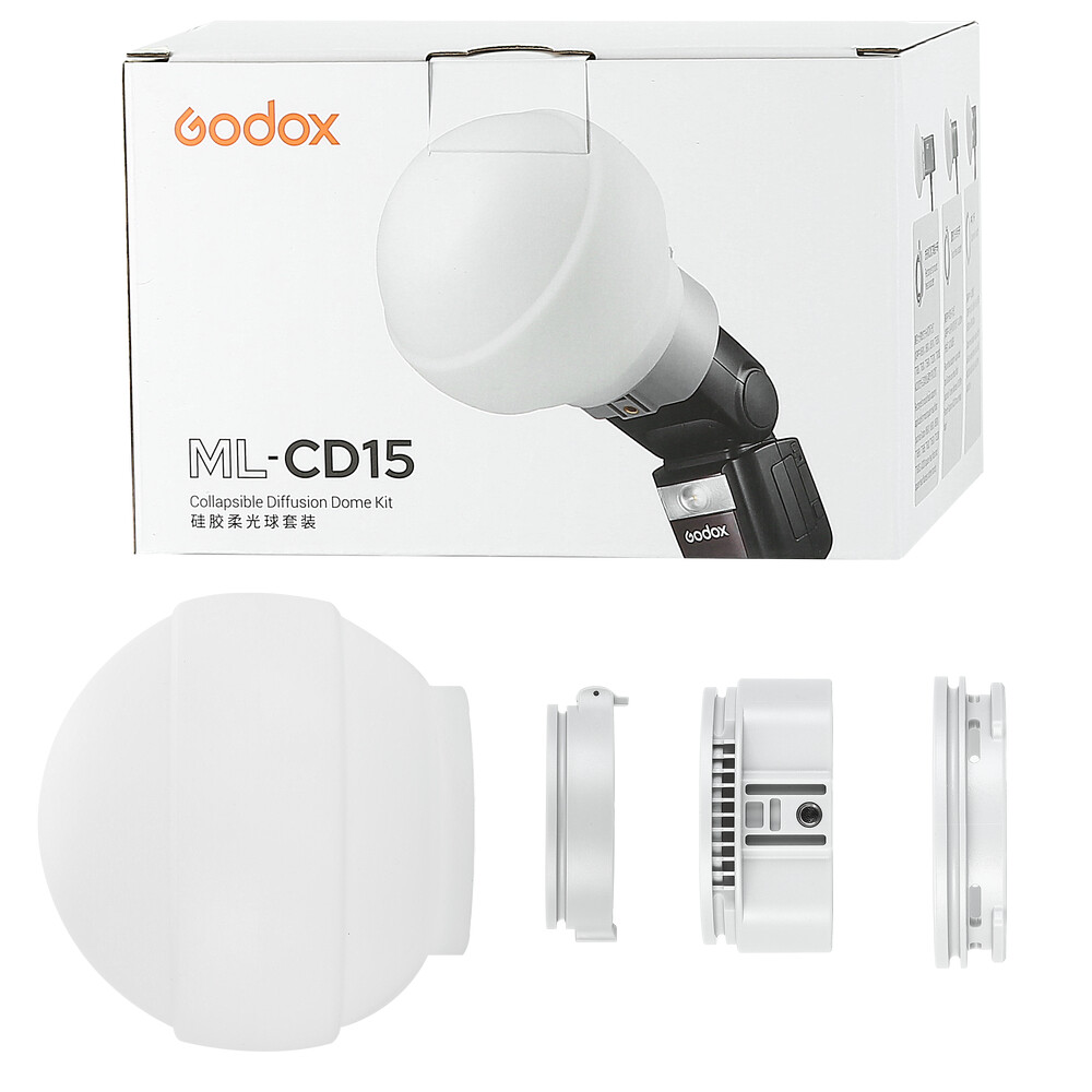 Godox ML-CD15 Collapsible Diffuser Dome Kit Fr ML30 V1 V860III AD200 AD400PRO