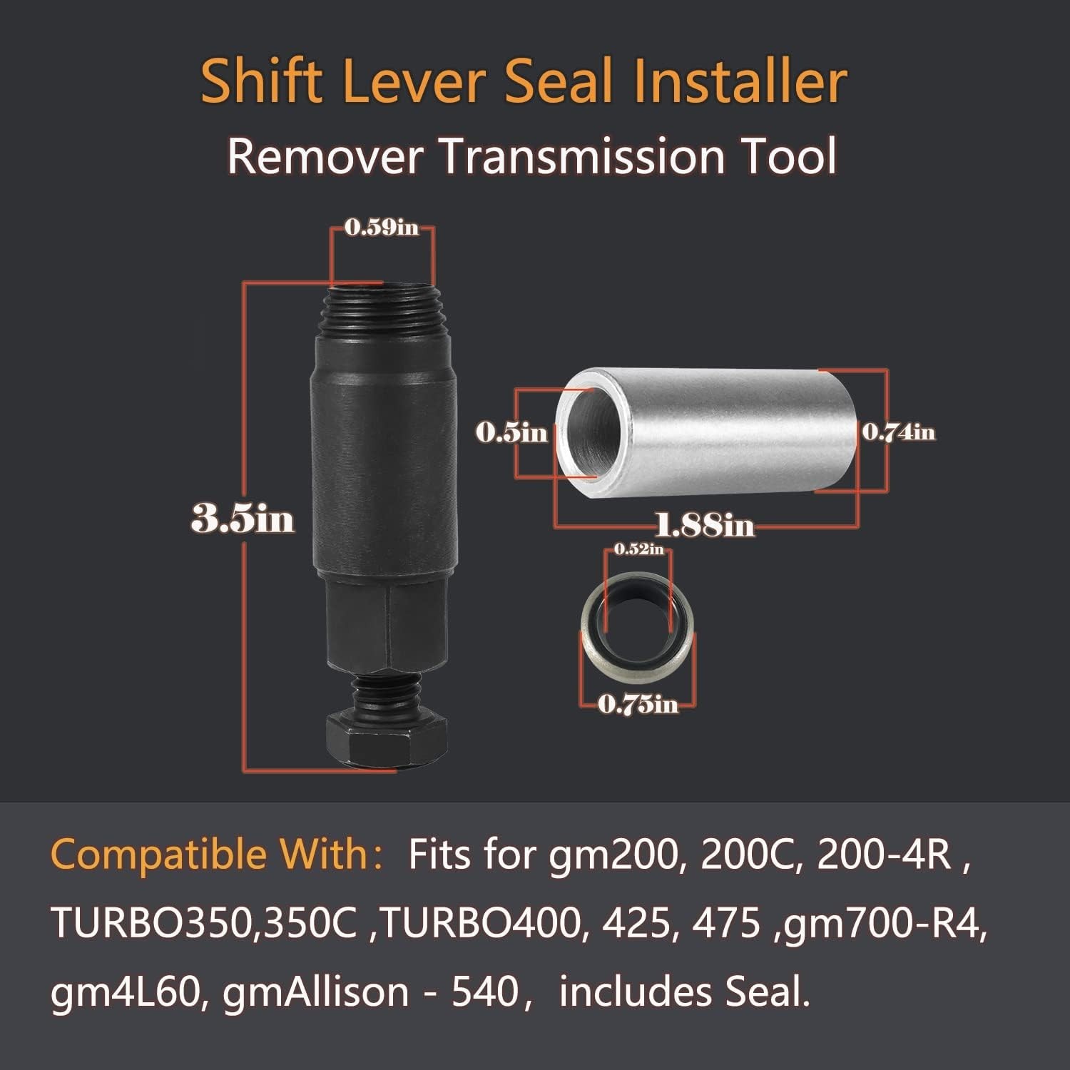 Replace for GM Shift Lever Seal Installer Remover Transmission Tool ，Turbo 40...