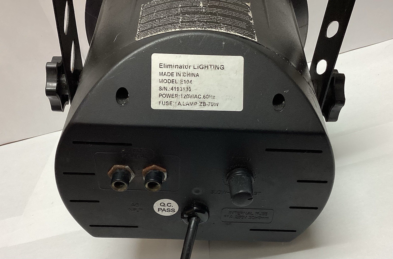 Eliminator Lighting E104 Variable Flash Strobe Light Testing Working