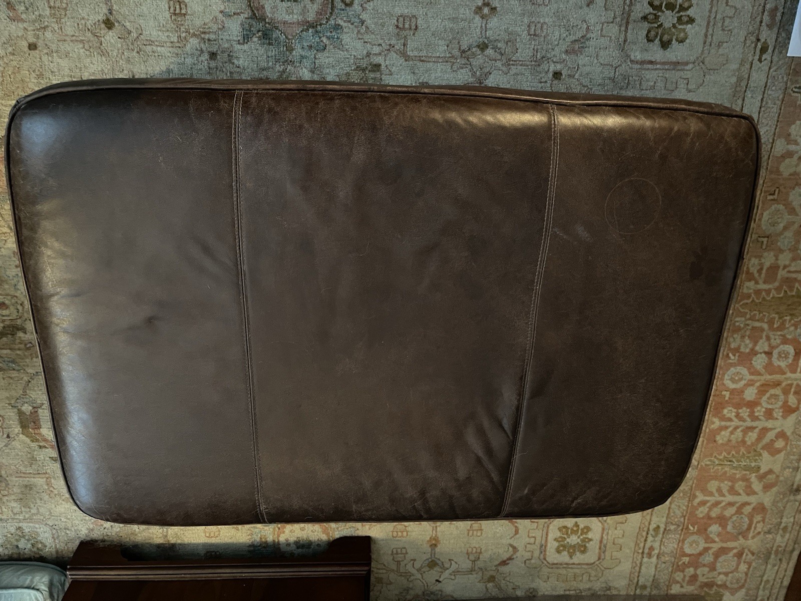 Bernhardt Ottoman - Bench Brown Leather, Used