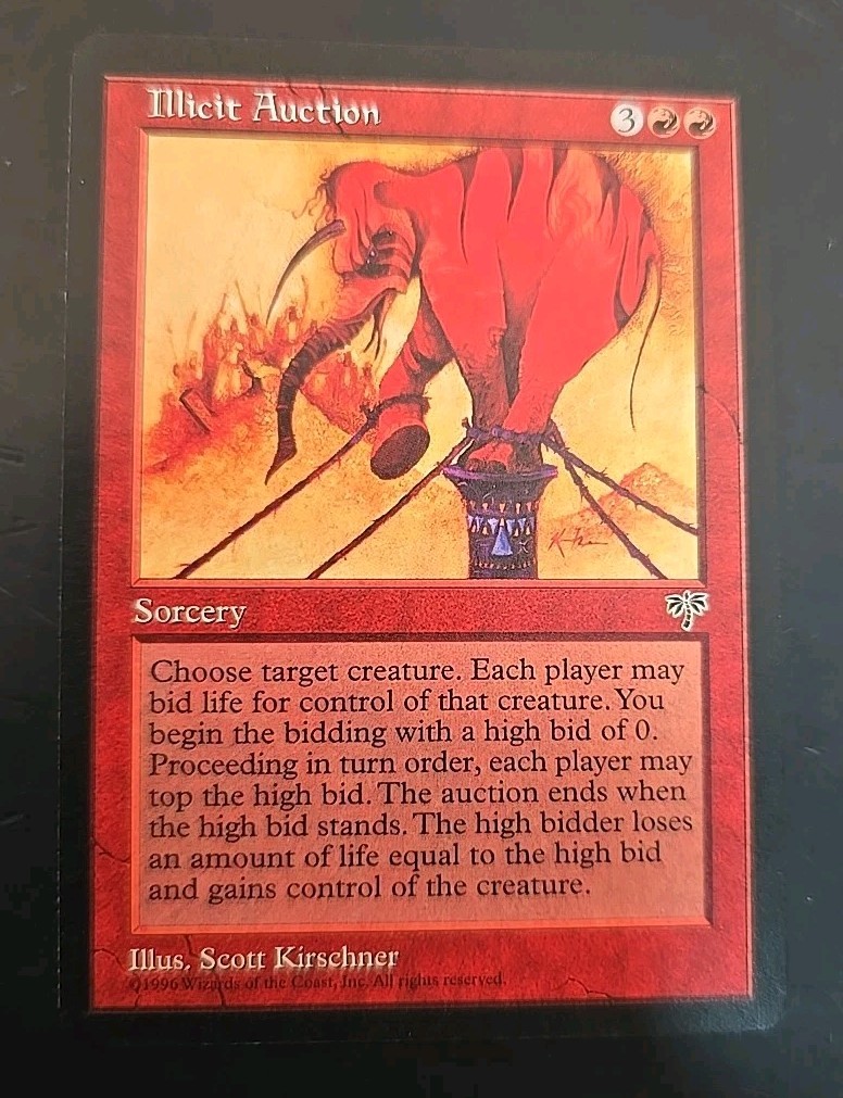 Illicit Auction Mirage MTG Regular Lightly Played