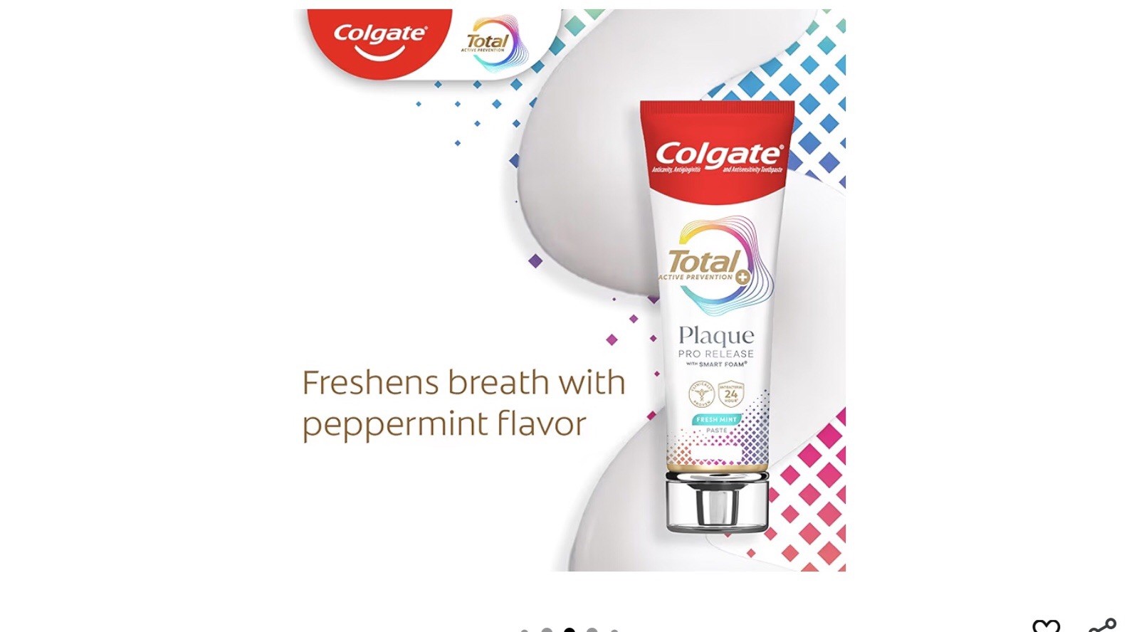 Colgate Total Fresh Mint Toothpaste, 8 Pack, 3.3 Oz Tube