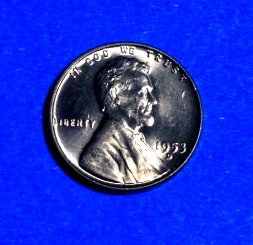 1953-D LINCOLN WHEAT CENT RED W/MINT LUSTER "U-GRADE" BU UNCIRCULATED #9