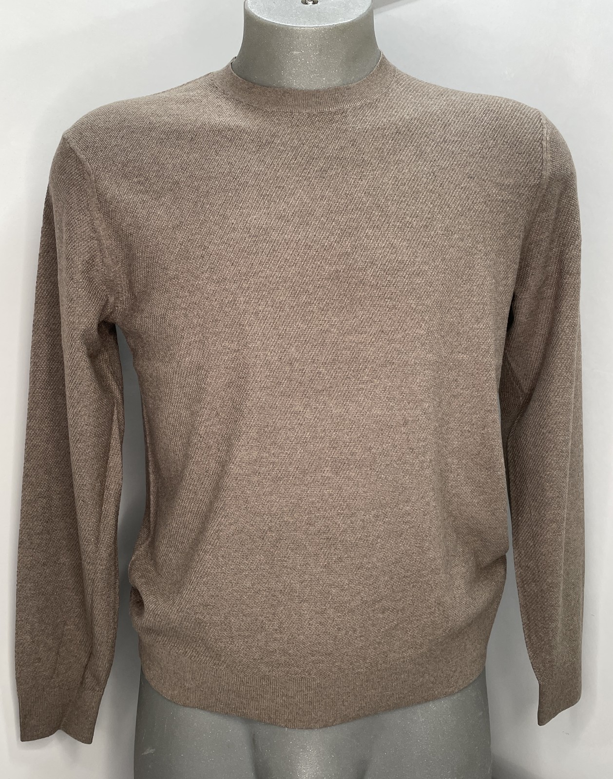 Theory Men Riland Sweater Morel Melange Size M Light Bilen Crewneck Long Sleeve