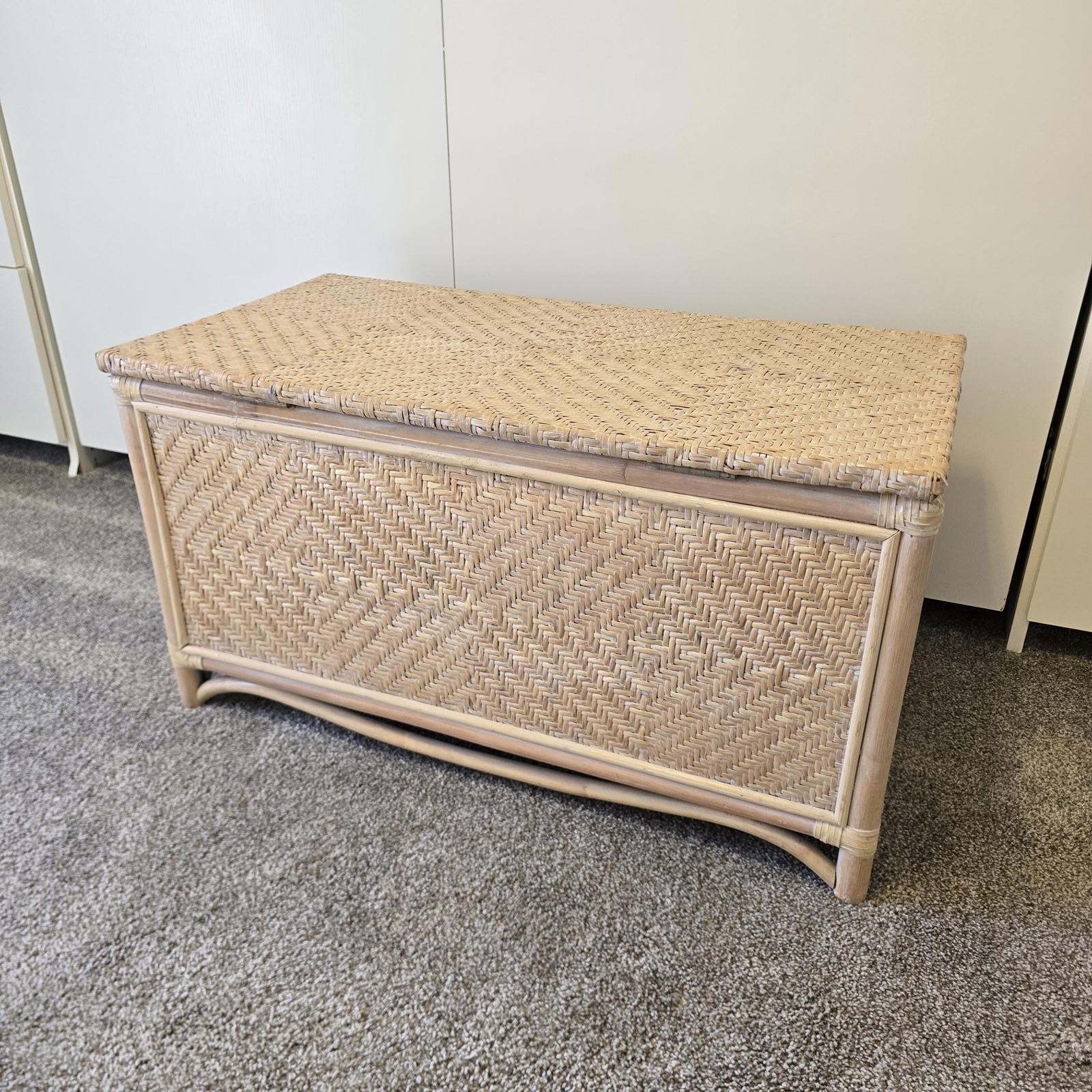 Vintage Rattan Sun and Moon Chest