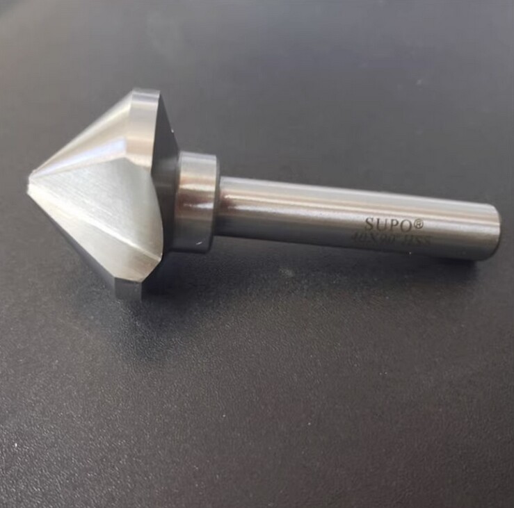 HSS 4.5-60mm 3 Flute 90° Chamfer Countersink Deburring Drill Crosshole Tool