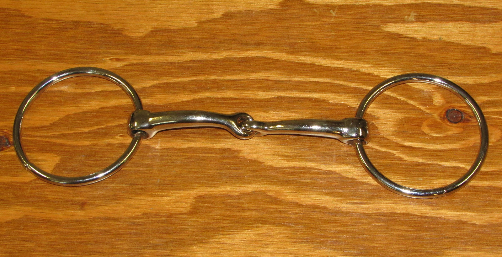 New Loose O-Ring Snaffle Bit 5" Jointed Curved Mouthpiece English & Western [B8]