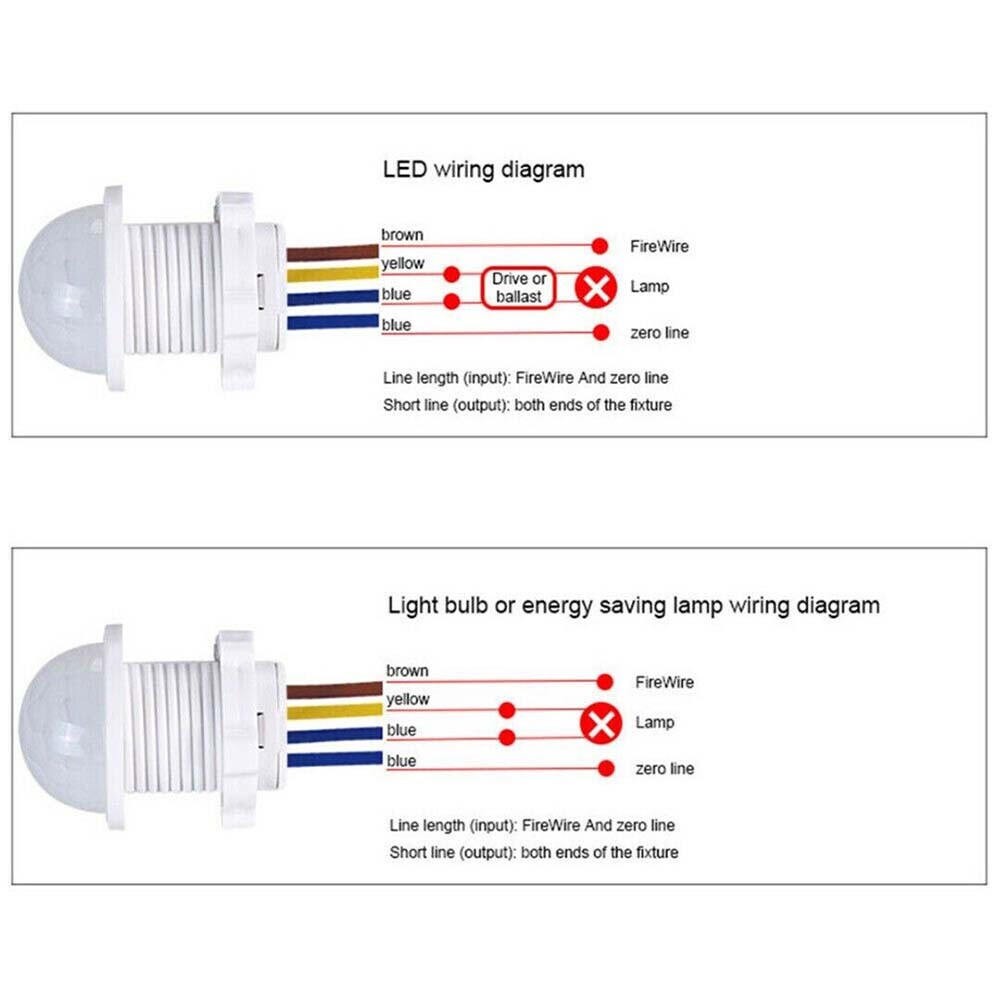 110V PIR Infrared Motion Sensor Detector Smart Switch Light Lamp Switch Auto 10x