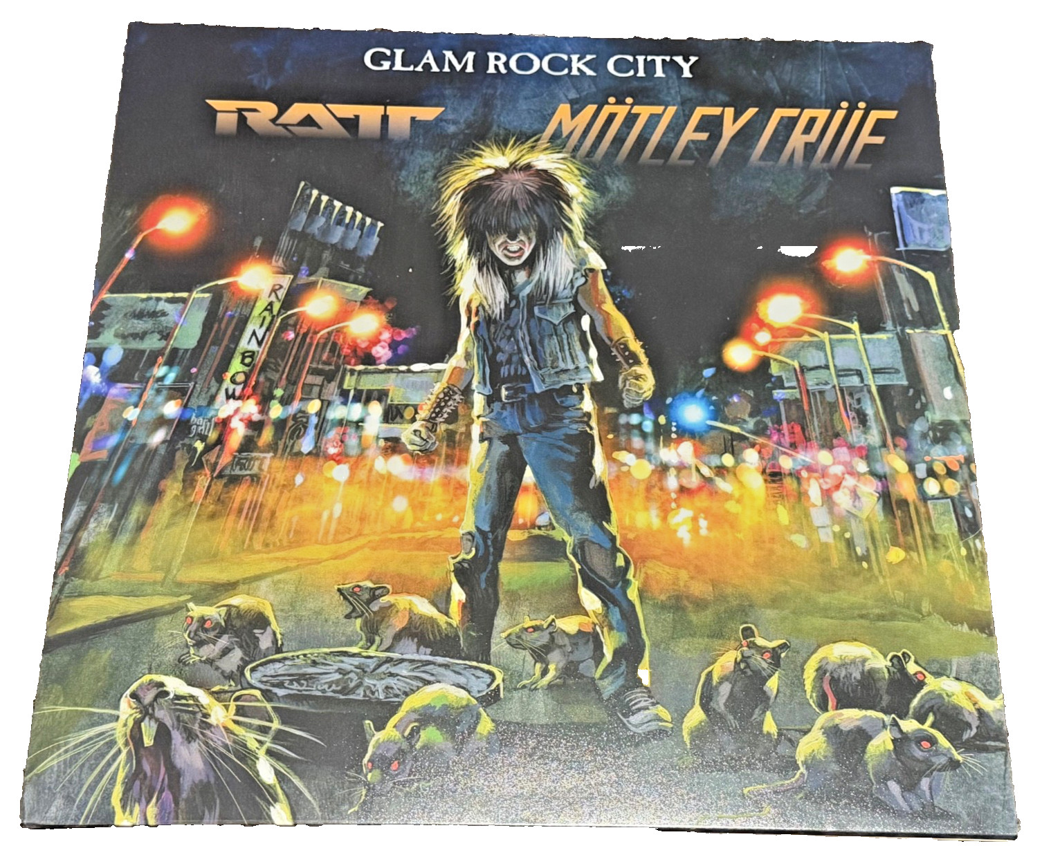 Motley Crue + Ratt Glam Rock City LP Blue Vinyl Early Demos Crue’s 1st Demo
