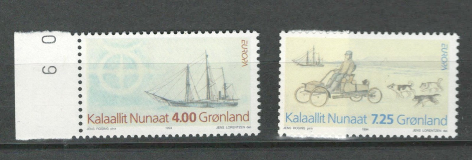 GREENLAND SHIPS & BOATS AMERICA DISCOVERY MNH STAMP 1982 LOT (BOATS 234)