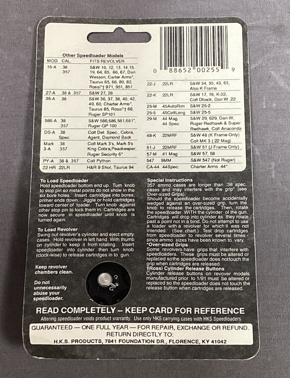 HKS 25-5 45LC Speedloader Taurus Raging Bull