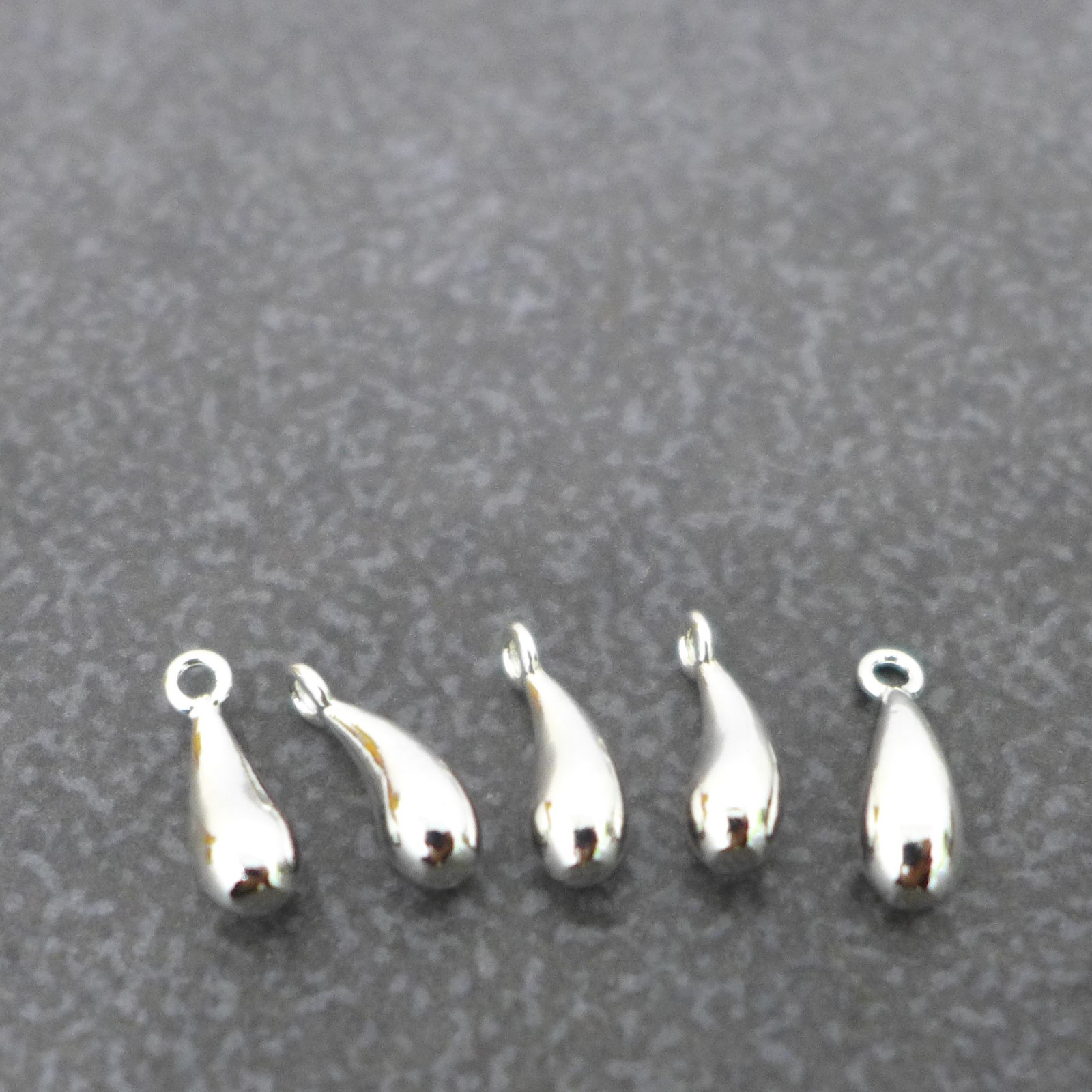5pcs,925 Sterling Silver,Water Drop shape Charm,Pendant,DIY Jewelry,Craft,Making