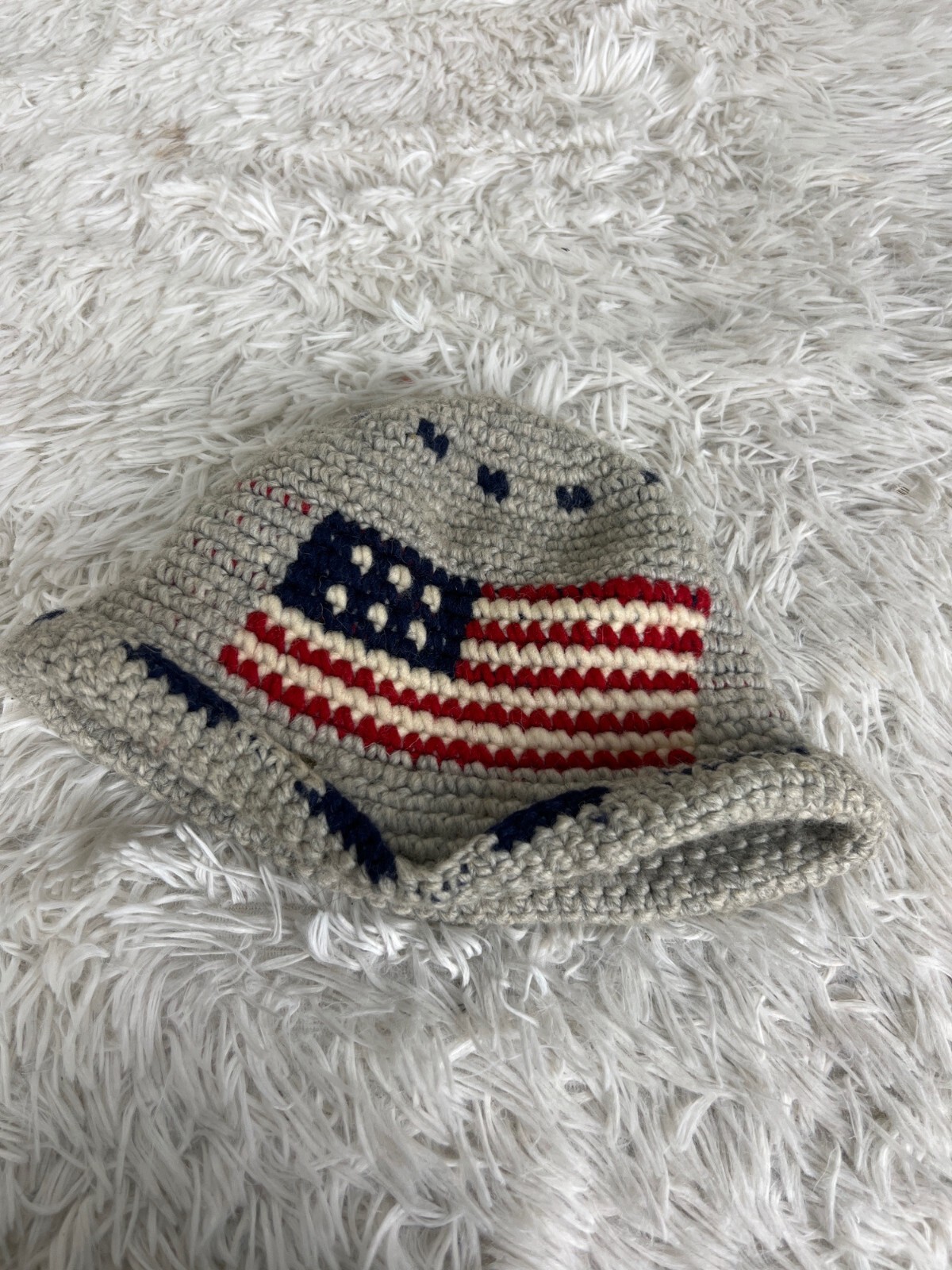 Artesanias Folkloricas Hat 100% Wool Americana Flag Patriotic!