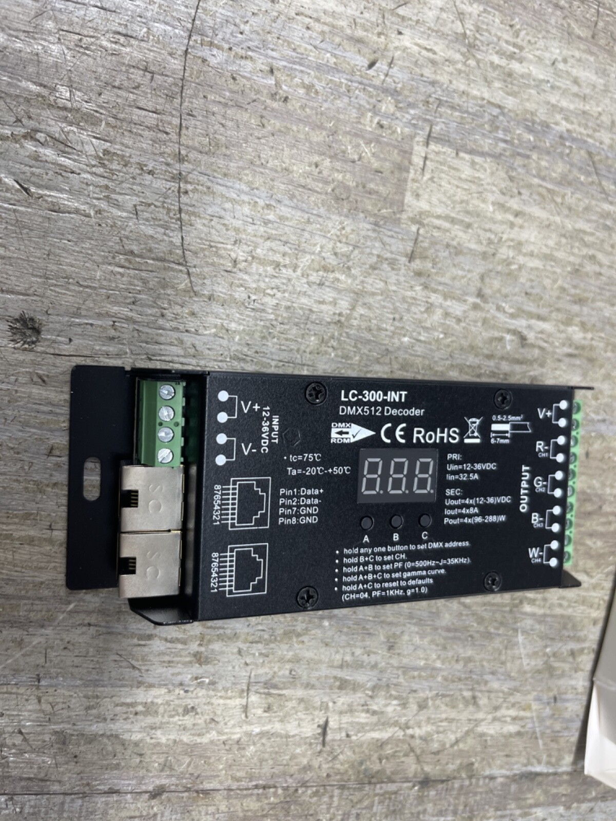ADVANCED DMX INTERFACE LC-300-INT dmx512 decoder new