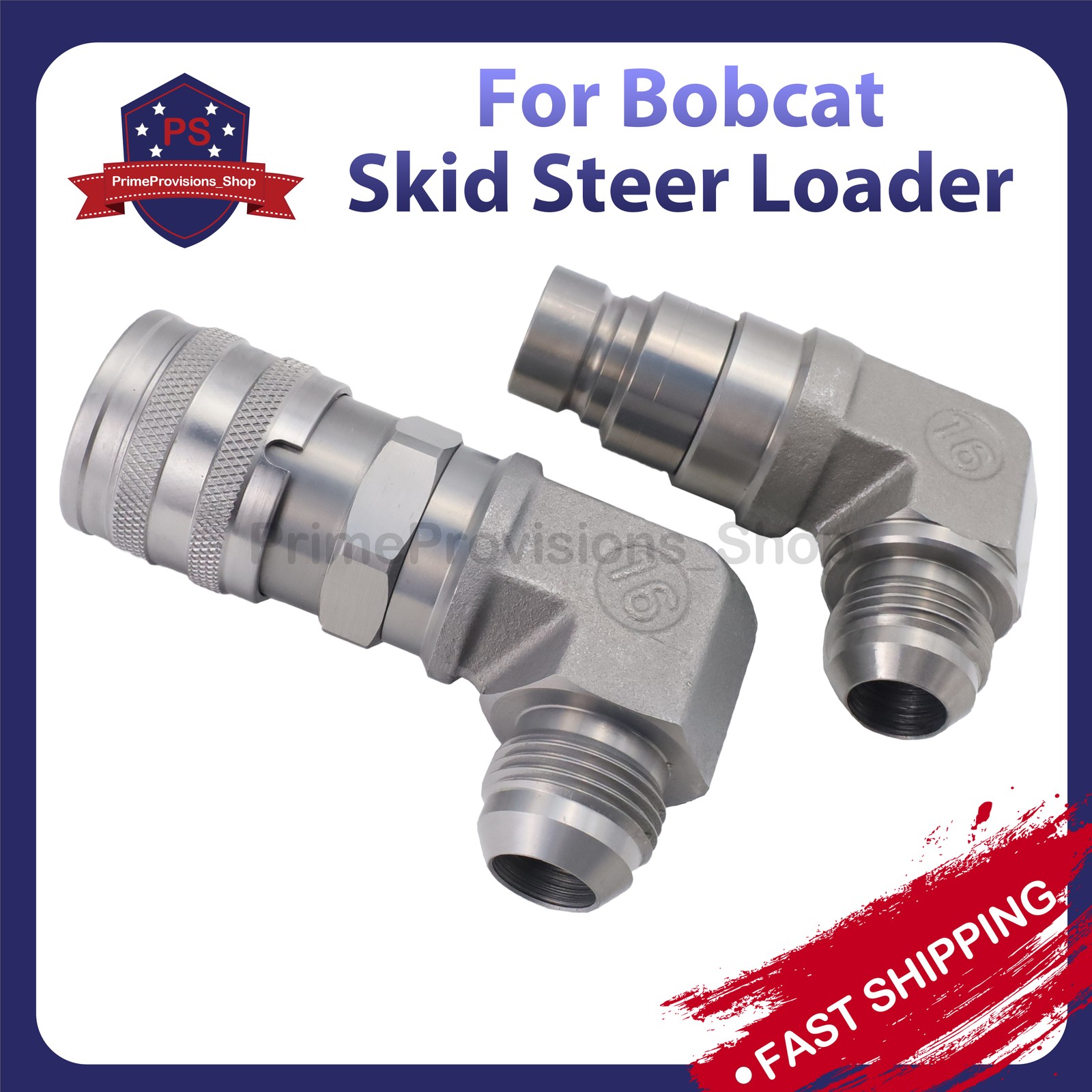 For Bobcat Skid Steer Loader 7246781 7246795 Male & Female Hydraulic Coupler Kit