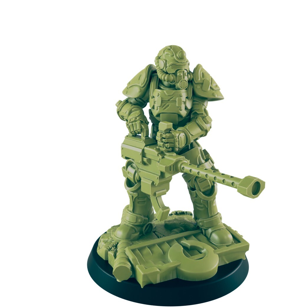 Power Armor - Machine Gun, Tabletop, Star finder, Pathfinder, Sci-Fi, Cyberpunk