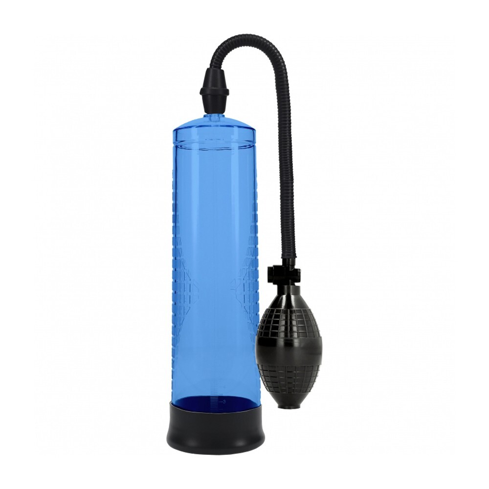 Shots Toys Pumped Basic Pump 1 Water Resistant Blue - Penis Pump