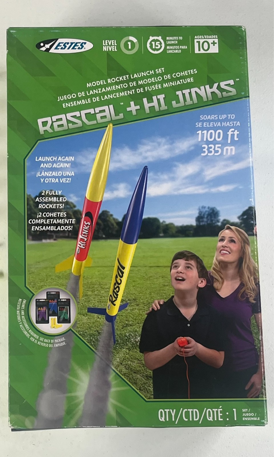 Estes Rascal + Hi Jinks Flying Model Rocket Launch Set 1499 Age 10+ New Sealed