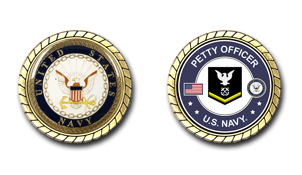 US Navy Petty Officer Third Class Challenge Coin Officially Licensed