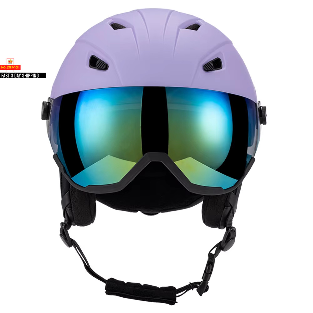 LIXADA Integrated Ski Helmet Men and Women Snowboard Helmet with Removable Visor