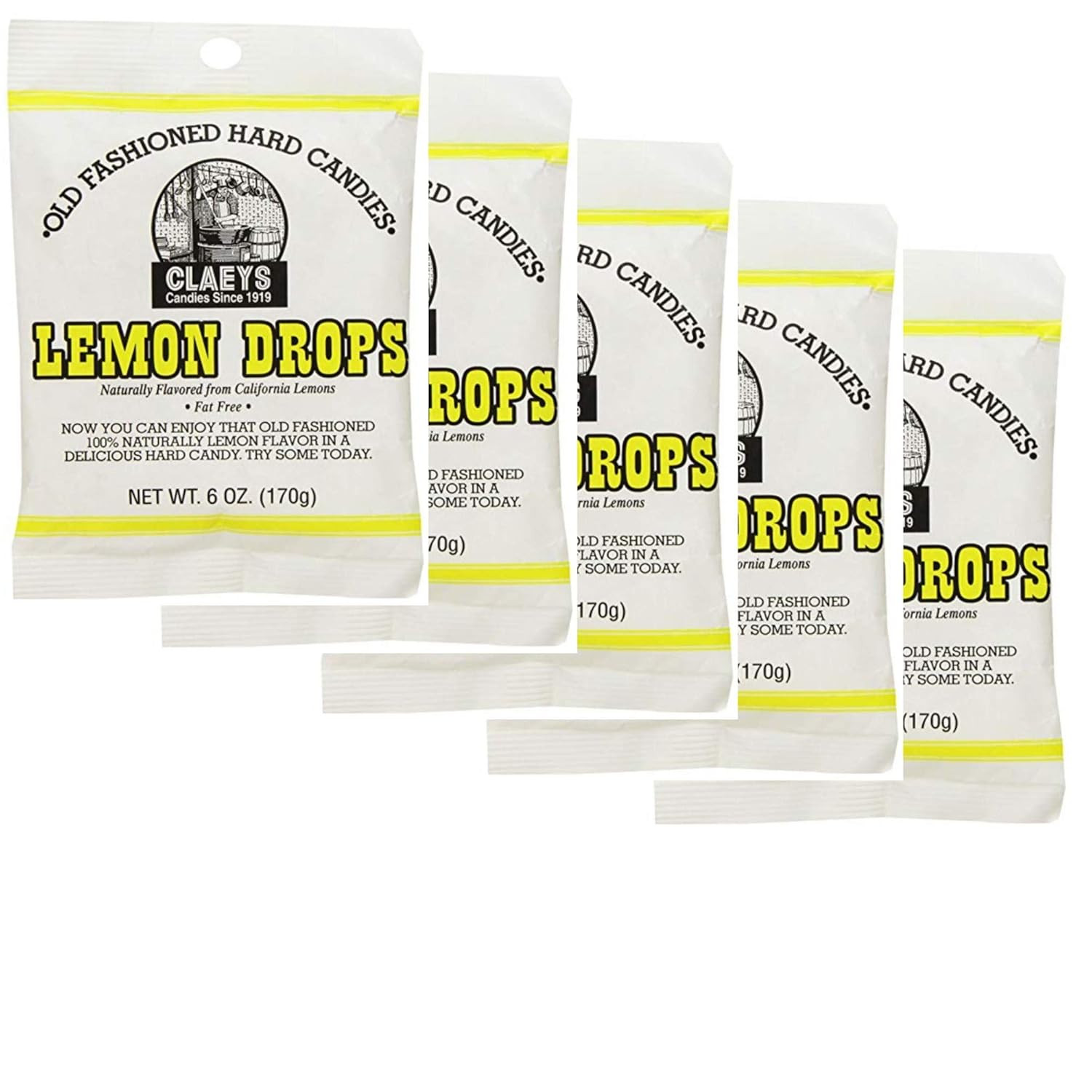 Lemon Hard Candy 5 Pack 6oz Each Old Fashioned Candy Gluten Free
