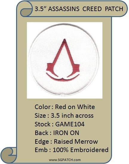 WHITE ASSASSINS CREED PATCH - GAME104