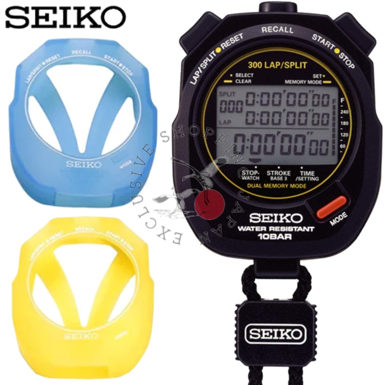 Seiko Digital Stopwatch Swimming Master SVAS009 Silicone Case Stop Watch Timer