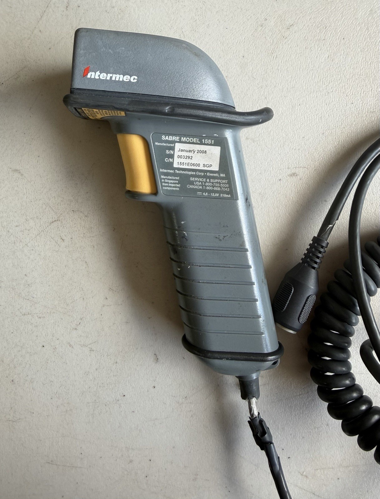 Intermec Technologies Handscanner 1551E0600 Barcode Scanner Sgp Sabre Model 1551