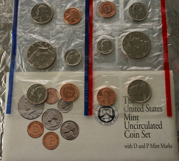 1992 P and D Annual US Mint Uncirculated 10 Coin Set