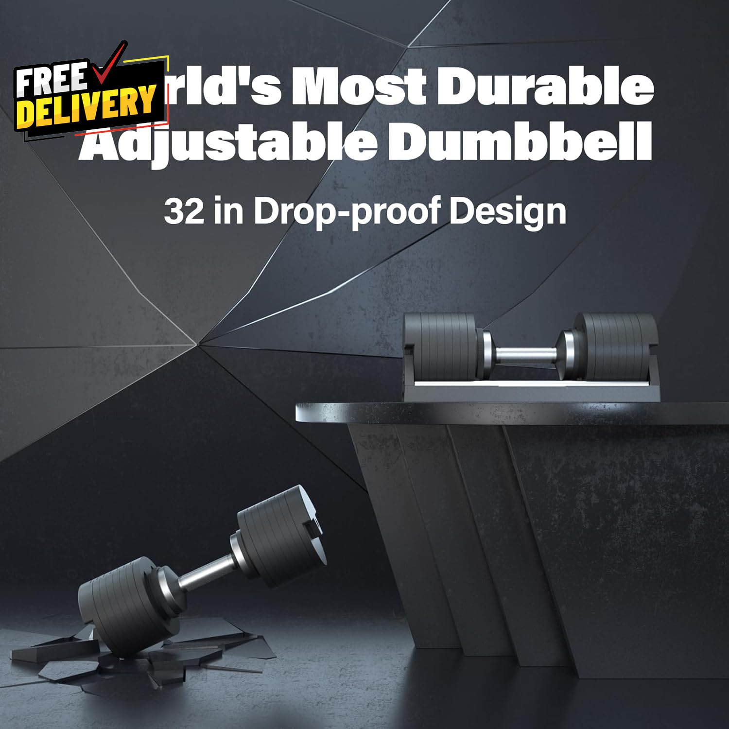 AD80 Drop Proof 80 Lbs Adjustable Dumbbell Set Adjustable Weights with Cas.....