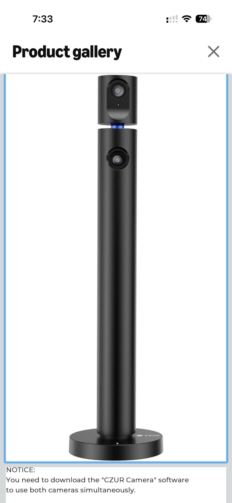 CZUR Halo X Pro Dual Webcam for PC 1080 Camera with Microphone NEW