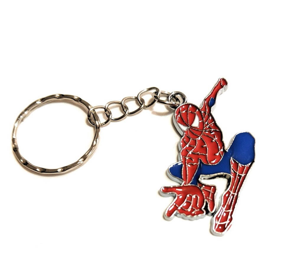 Marvel Comics Spider Man Web shooter Enamel chrome Full metal Key chain cosplay