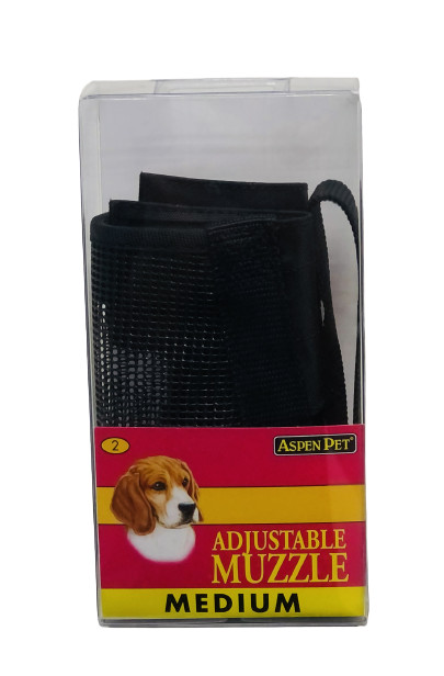 AspenPet Adjustable Pet Dog Medium Mask Mouth Muzzle Grooming Anti Stop Bark