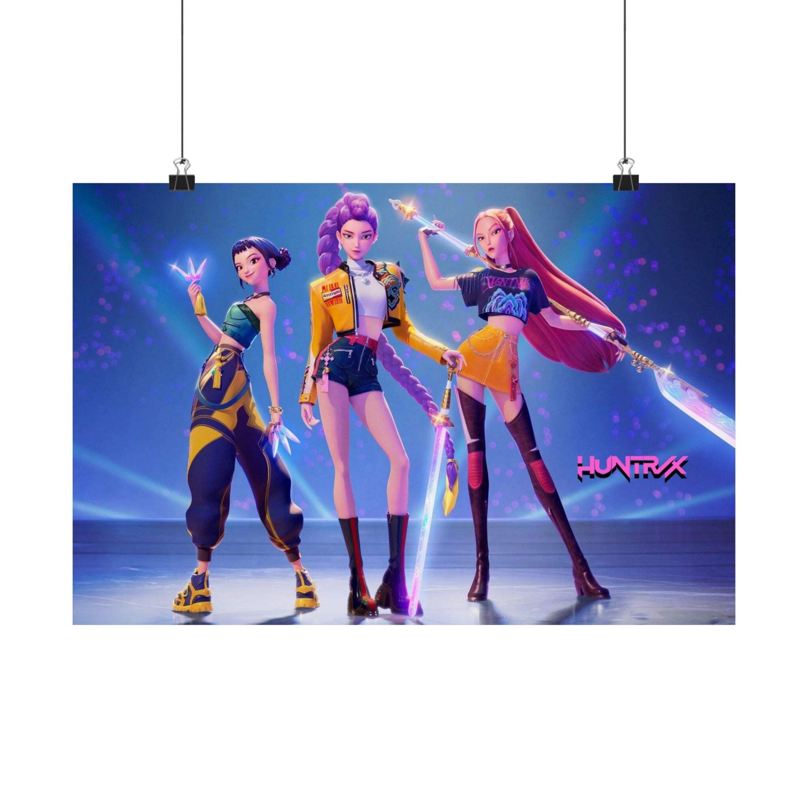 HUNTRIX Matte Horizontal Poster — K-POP DEMON HUNTERS POSTER