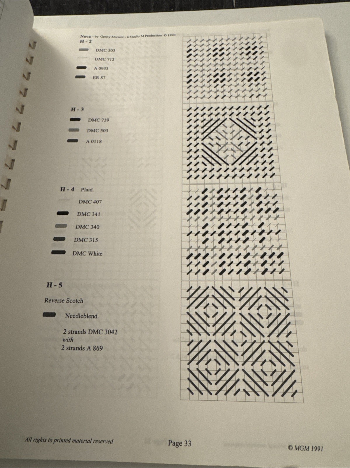 Genny Morrow Designs NOVA Needlepoint Instruction Book B50