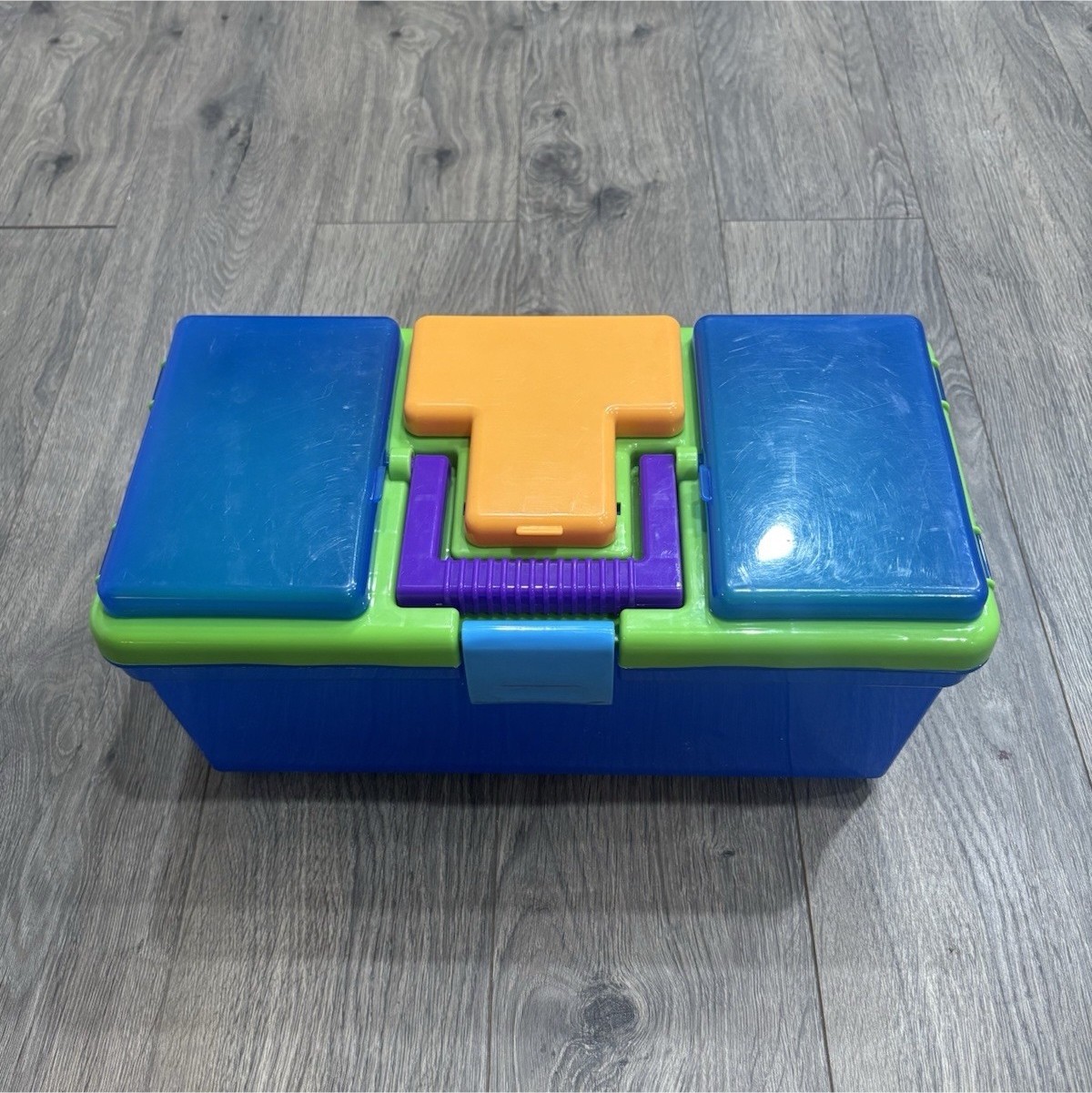 Littlest Pet Shop Multi-Compartment Tackle Box Storage Box Blue Green Orange