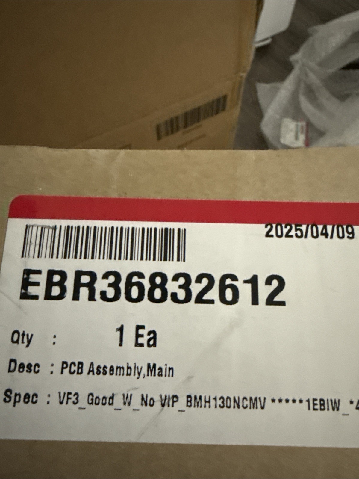 LG Refrigerator MAIN PCB  EBR36832612 Board, Fast Free 2day FedEx Delivery