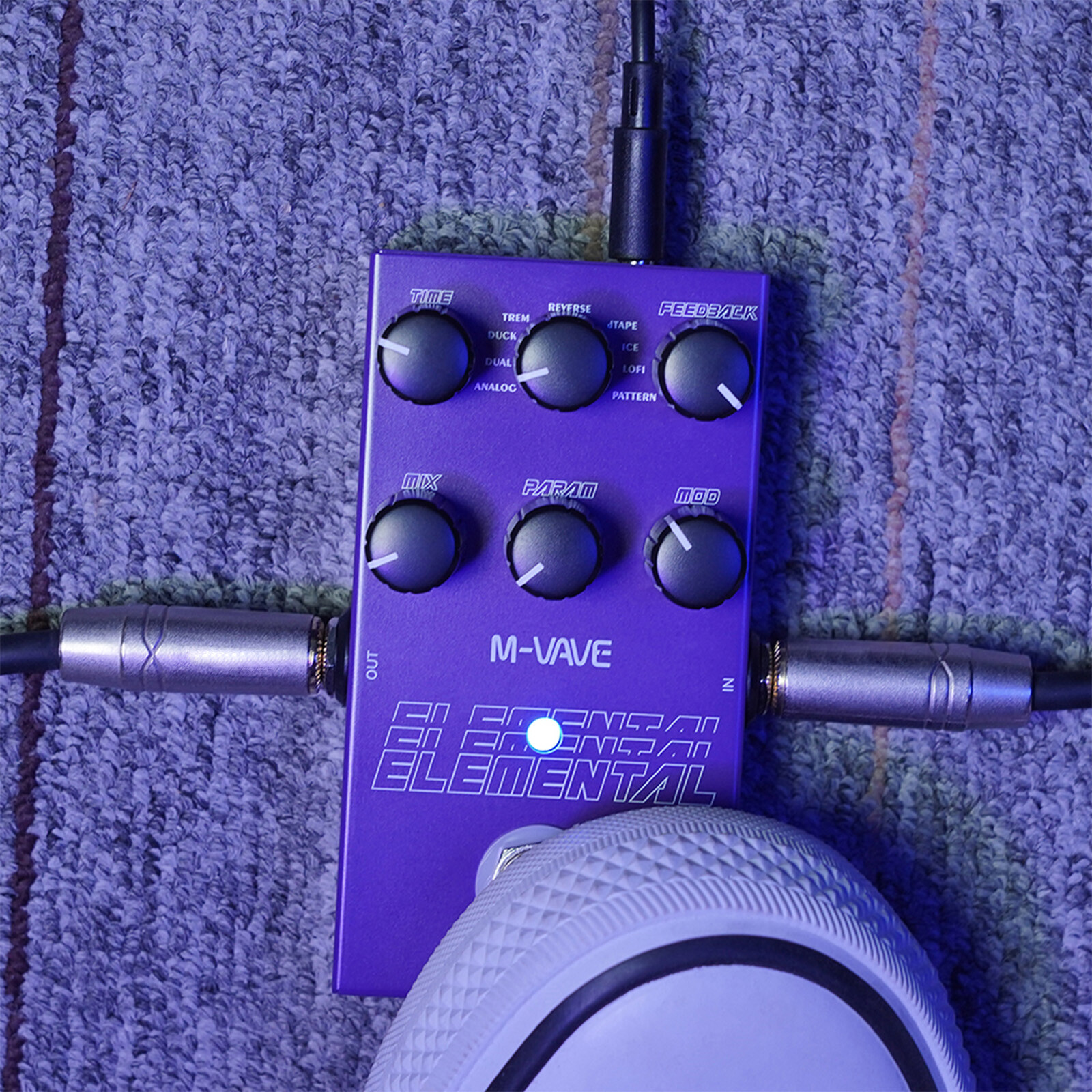 M-VAVE ELEMENTAL Electric Guitar Delay Pedal with 9 Metal Effects