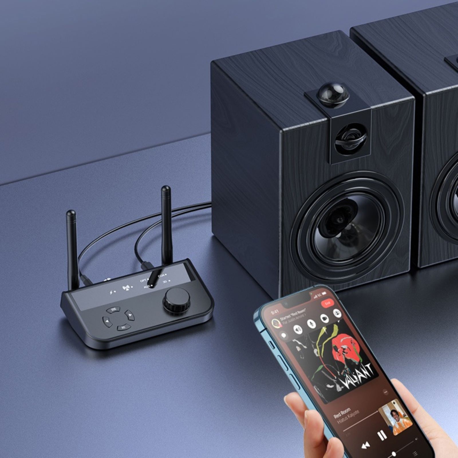 1* Bluetooth 5.3 Receiver With two way interface supports plug and play