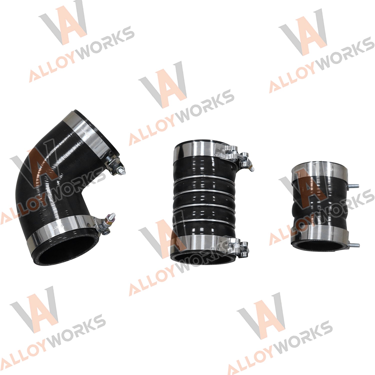 Silicone Hose Kit W/ Stainless Clamps Fit GM 6.6L LBZ LMM Duramax 2006-2010 NEW