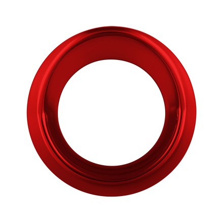 United Pacific 40706 Gauge Bezel Single, Candy Red, Small Gauge, with Visor