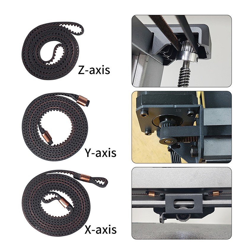 X/Y/Z Axis Timing Belt Kit Compatible with Genuine Belt Resistant for Kobra 3