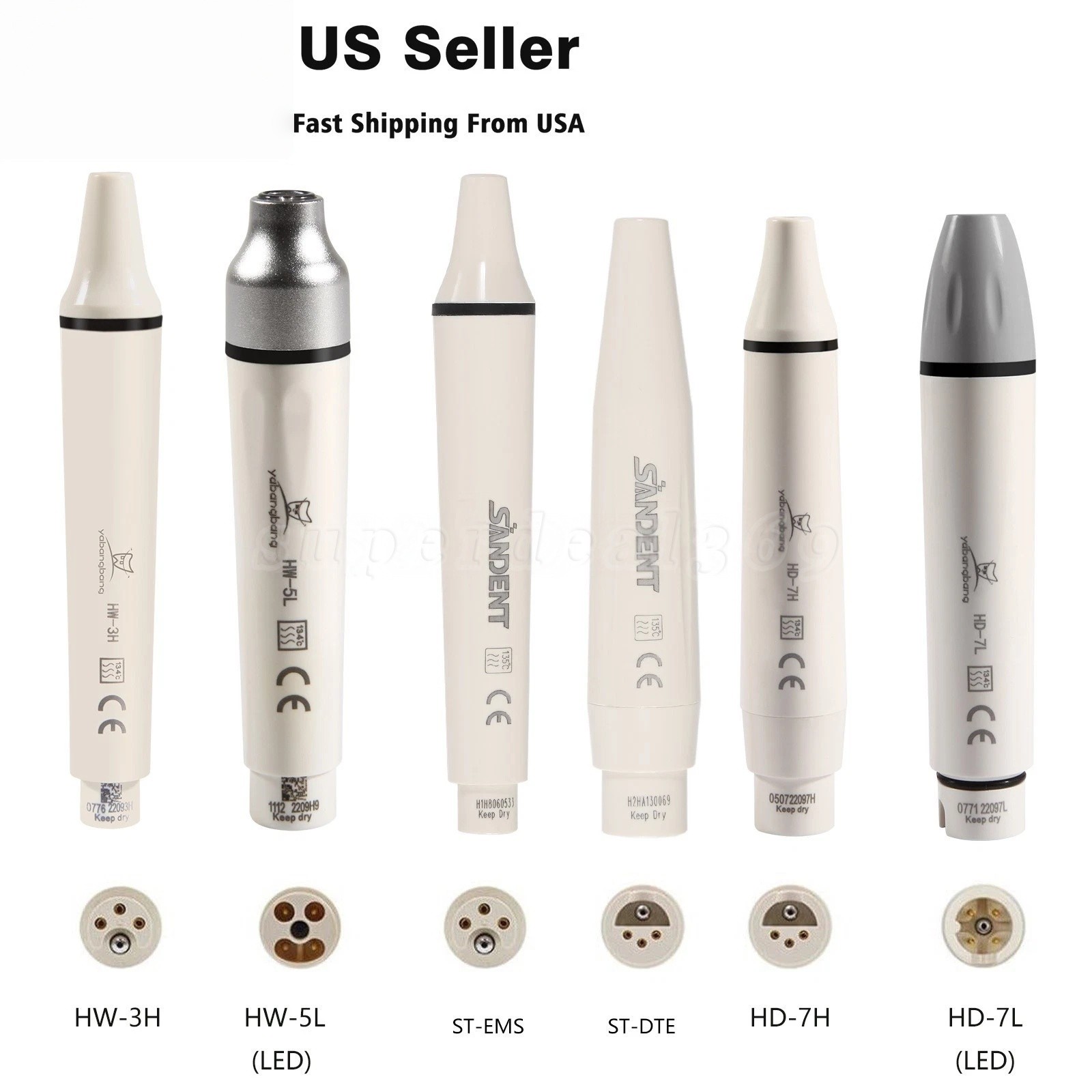 【USA】Dental Ultrasonic Piezo Scaler Handpiece LED Fit EMS/ SATELEC ds