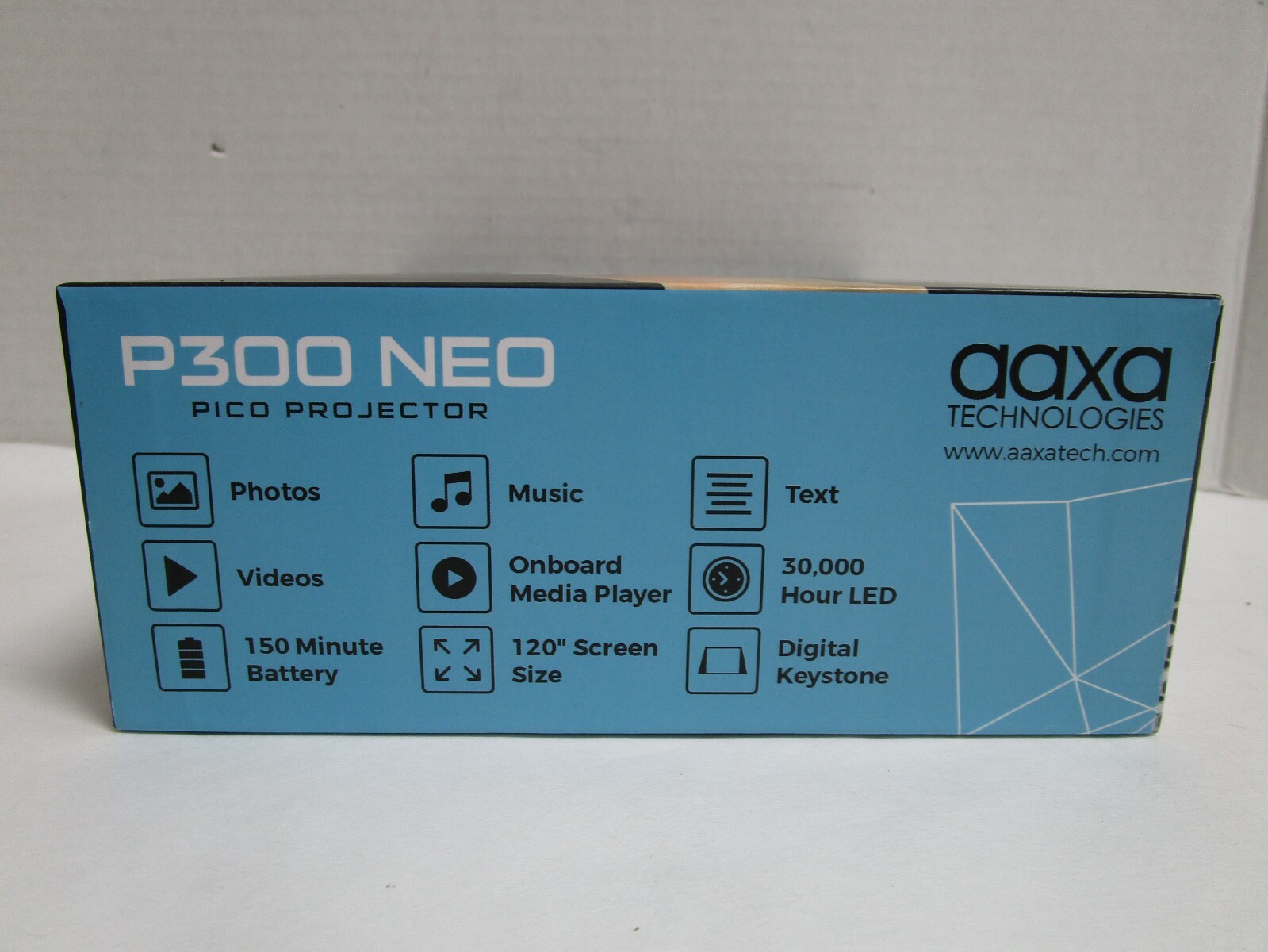 AAXA P300 NEO 720p HD Pico Projector, 420 LED Lumens, 150-Min Battery USB HDMI