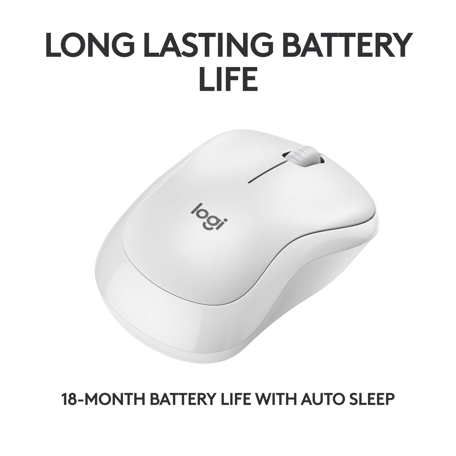 Logitech - M240 Silent Wireless Optical Ambidextrous Mouse - Off-White