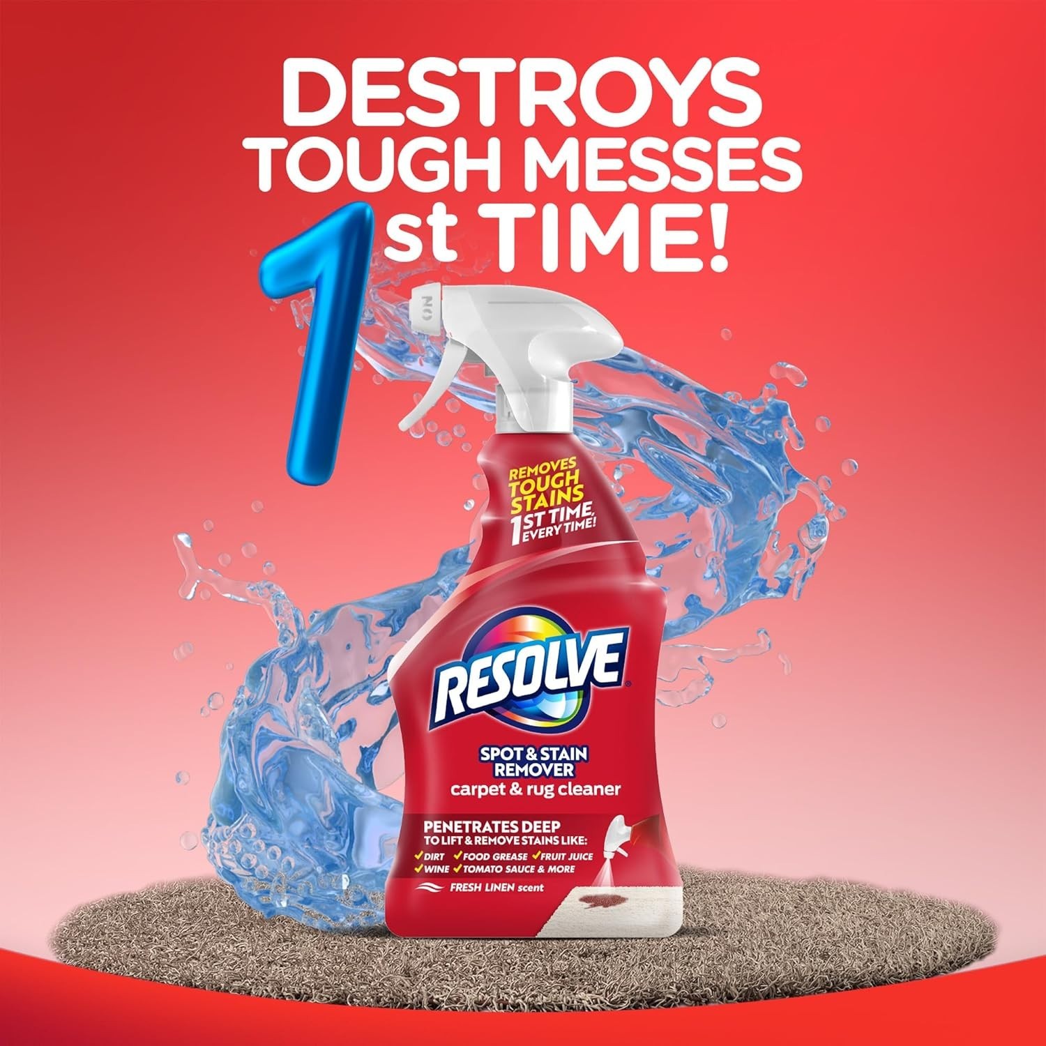 22 oz Professional Carpet Cleaner - Tough Stains & Odors Eliminated Effortlessly