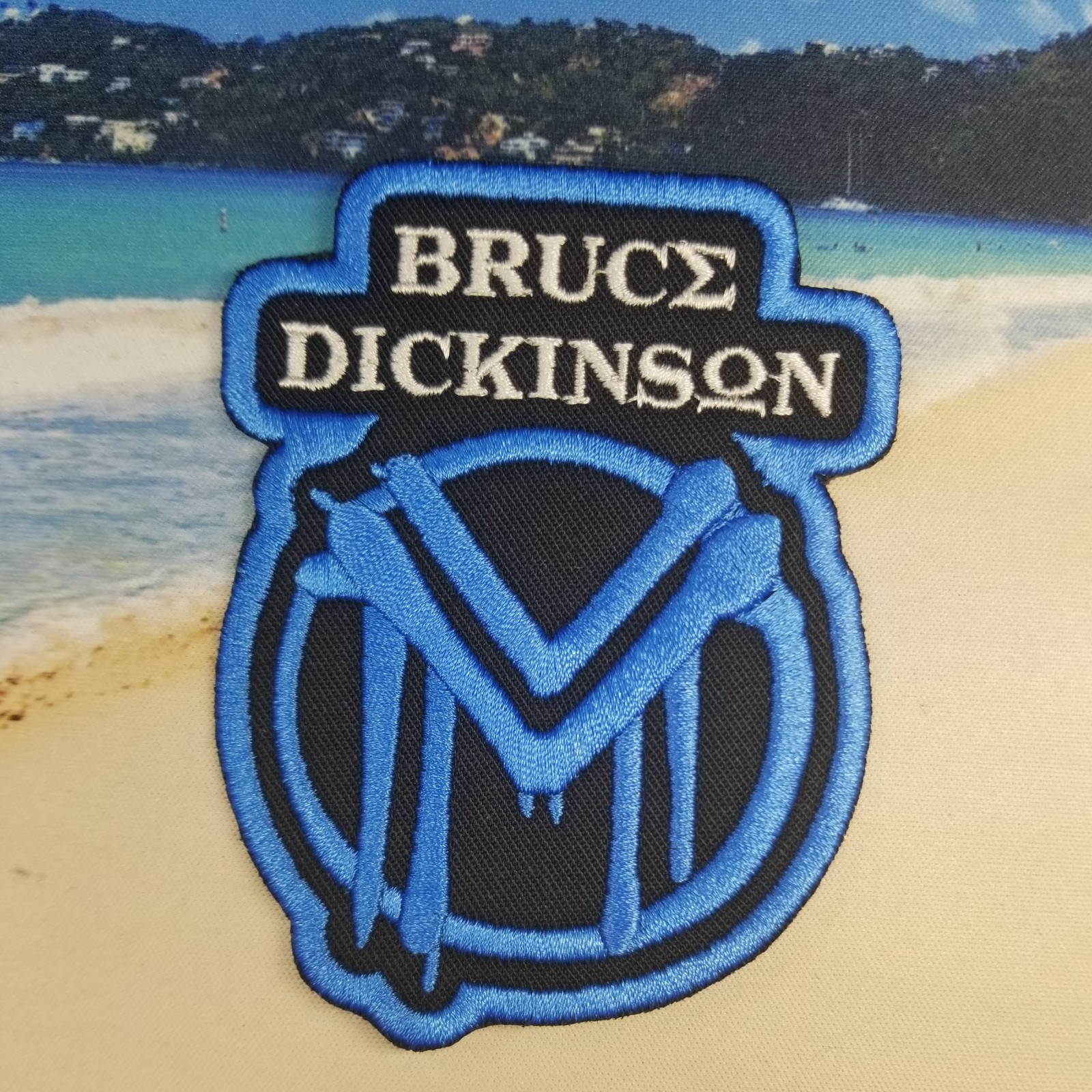EMBROIDERED BRUCE DICKINSON ROCK GUITARIST PATCH (Please Read Ad)