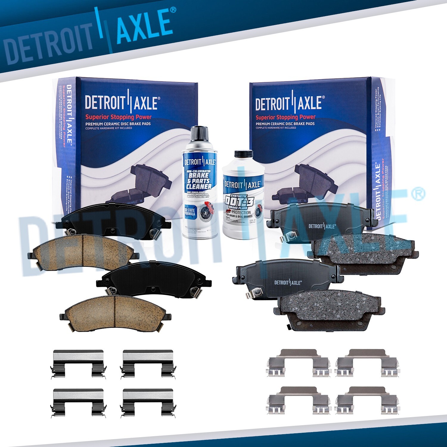 Front and Rear Ceramic Brake Pads for 2005-2008 Cadillac STS